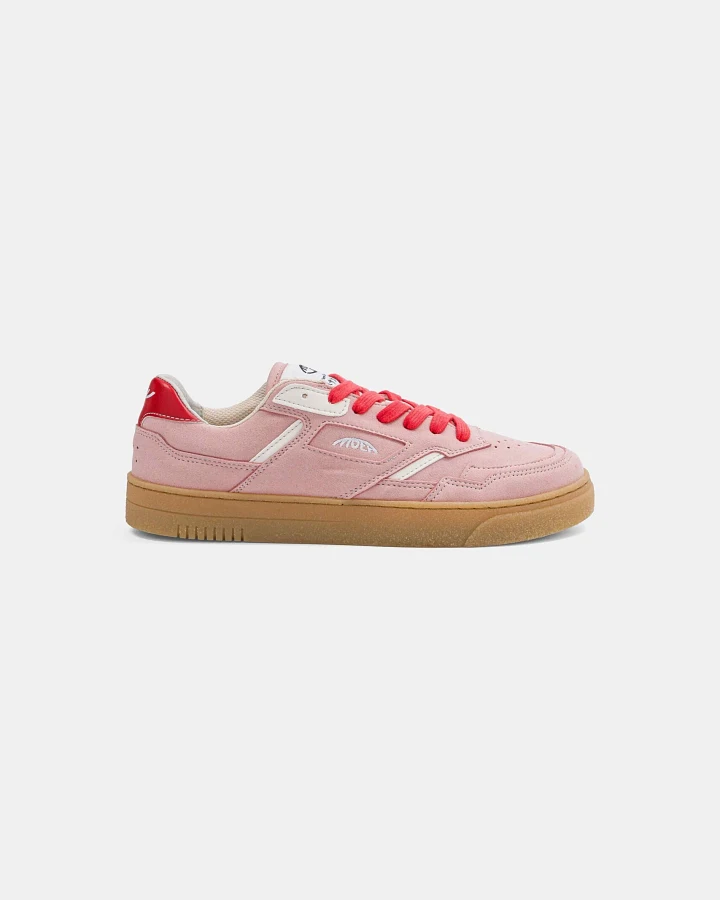 MoEa Herren vegan Sneaker Origin Low Rosa Veganes Wildleder & Beige Apfel
