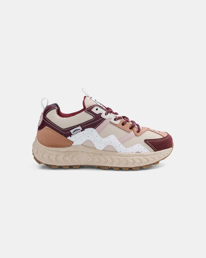 MoEa Herren vegan Sneaker Dune Beige & Wine Grapes