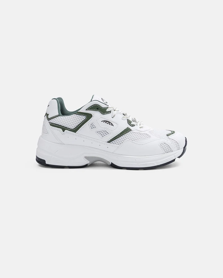 MoEa Herren vegan Sneaker Rush Weiß & Grüner Apfel