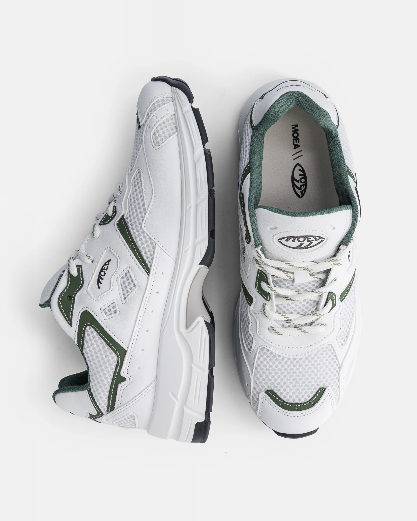 MoEa Herren vegan Sneaker Rush Weiß & Grüner Apfel – Ansicht 2