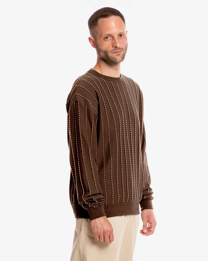 MATONA Herren vegan Pullover Feld Pekannuss