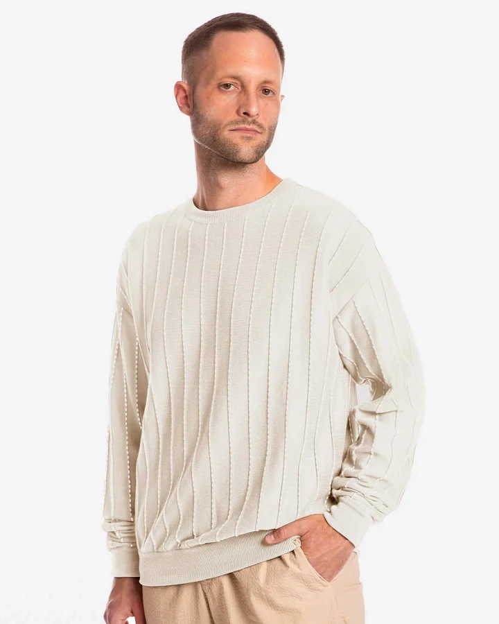 MATONA Herren vegan Pullover Feld Beige