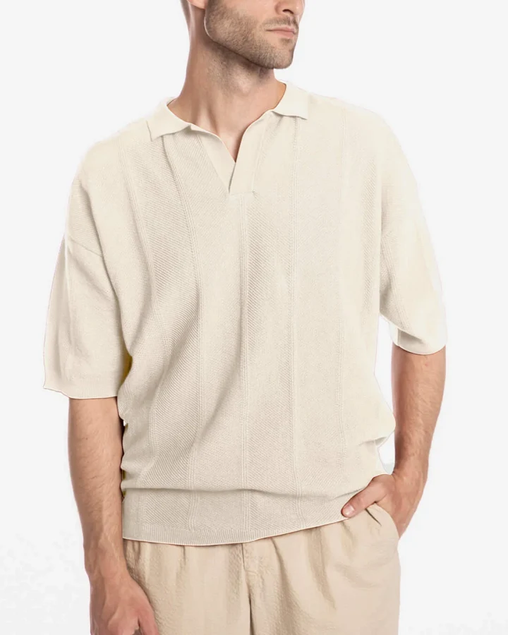 MATONA Herren vegan Polohemd Beige