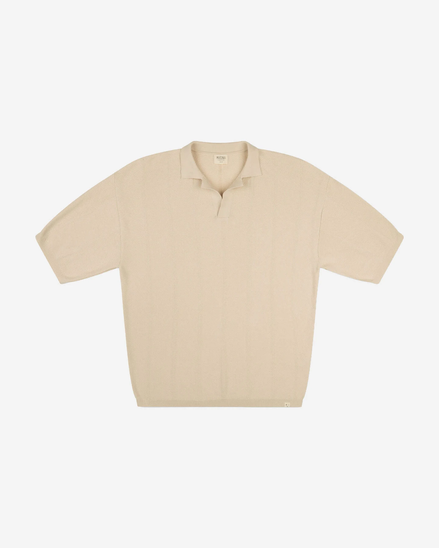 MATONA Herren vegan Polohemd Beige – Ansicht 2