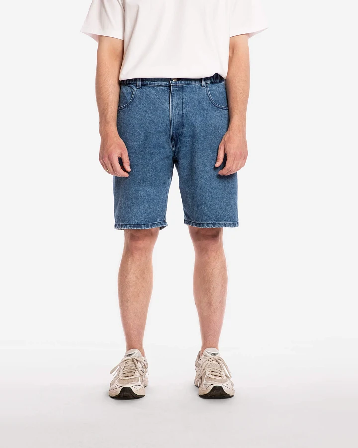 MATONA Herren vegan Shorts Loose Denim Mid Blue