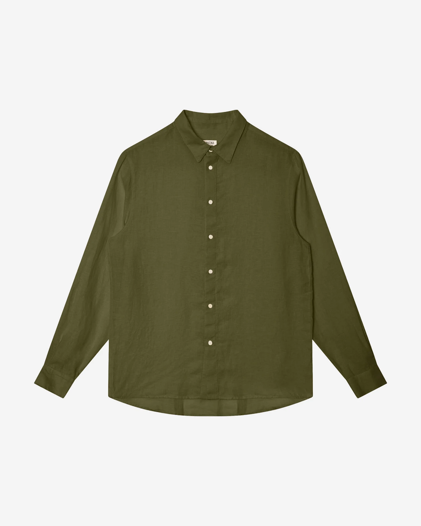 MATONA Herren vegan Hemd Casual Olive – Ansicht 2