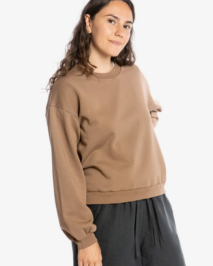 MATONA Damen vegan Sweatshirt Hell Kakao