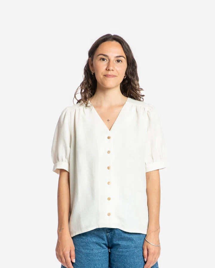 MATONA Damen vegan Bluse Day Weiß