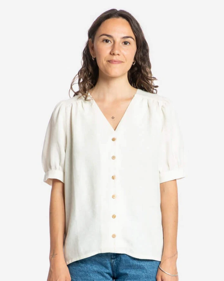 MATONA Damen vegan Bluse Day Weiß