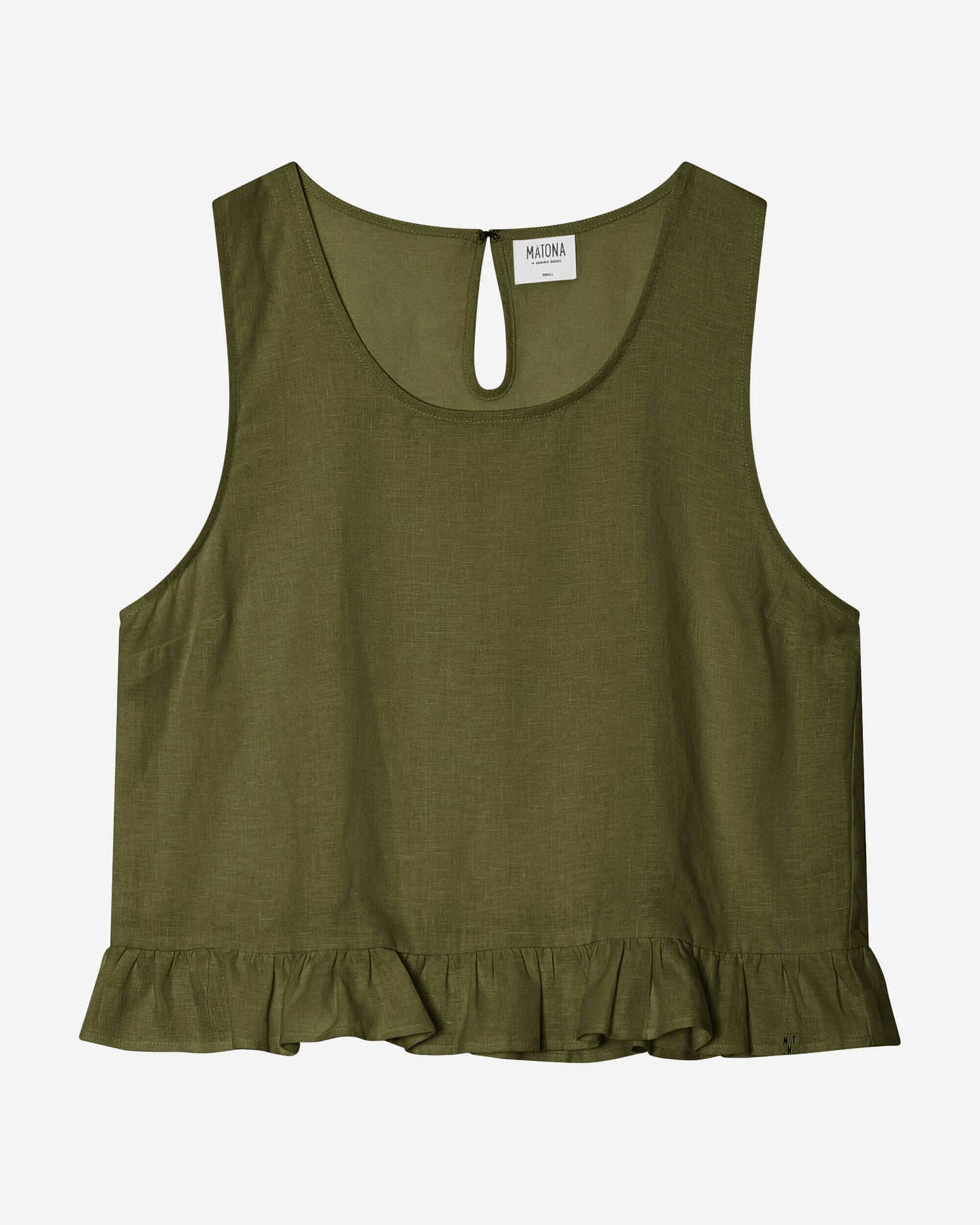 MATONA Damen vegan Top Gathered Olive – Ansicht 2