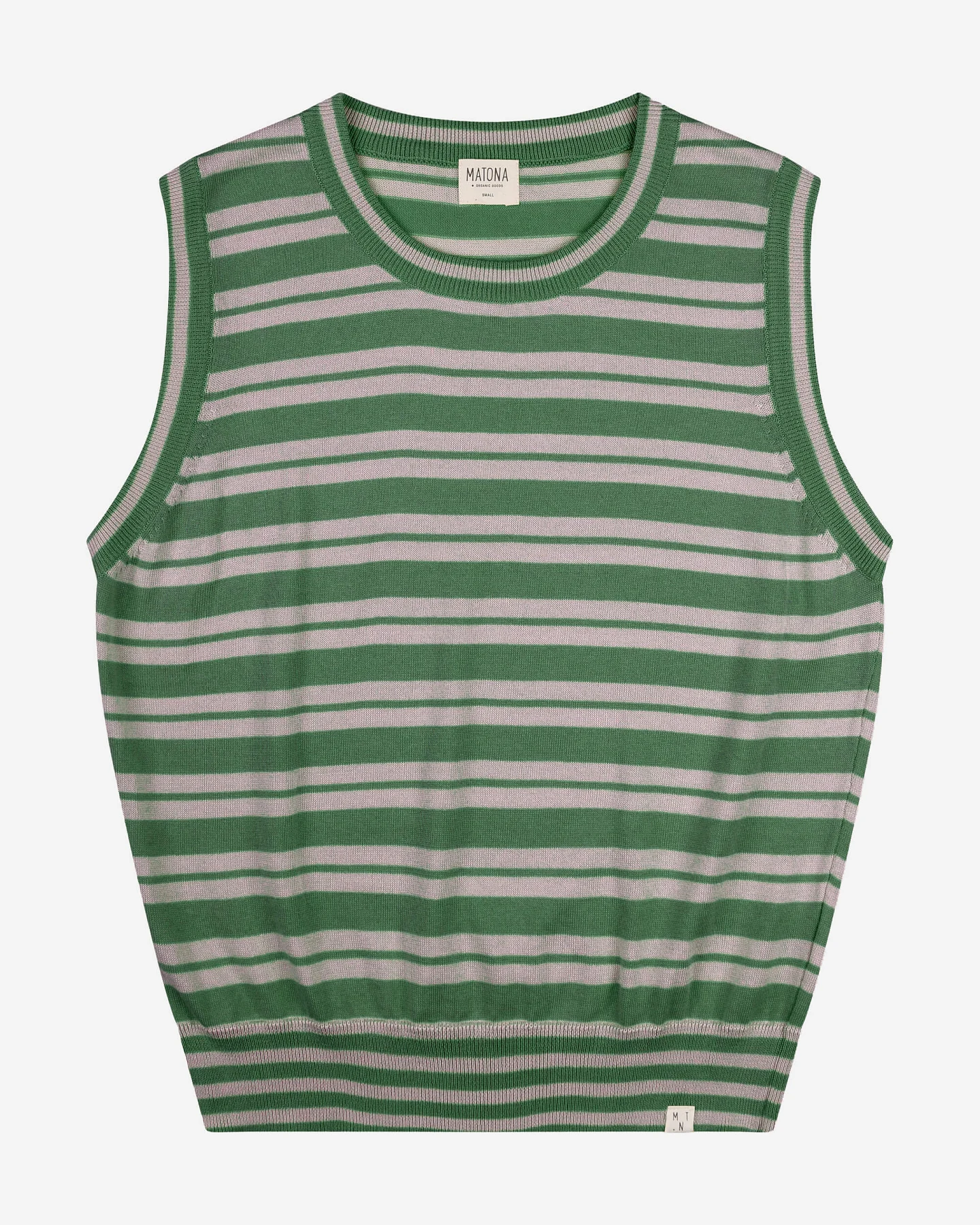 MATONA Damen vegan Top Knit Grün/Lavendel – Ansicht 2