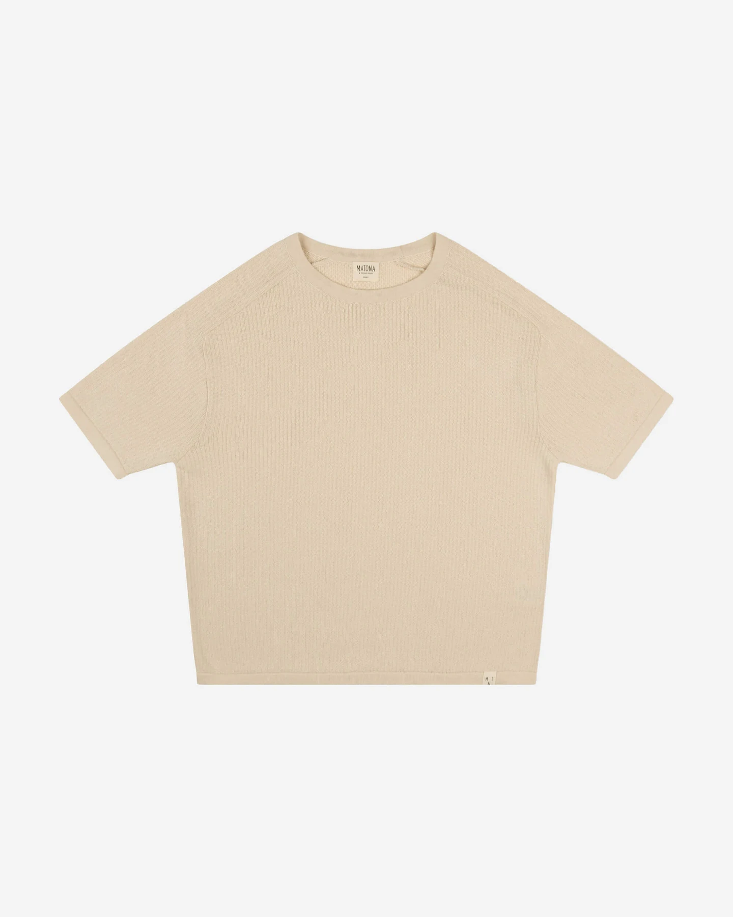 MATONA Damen vegan T-Shirt Strick Beige – Ansicht 2