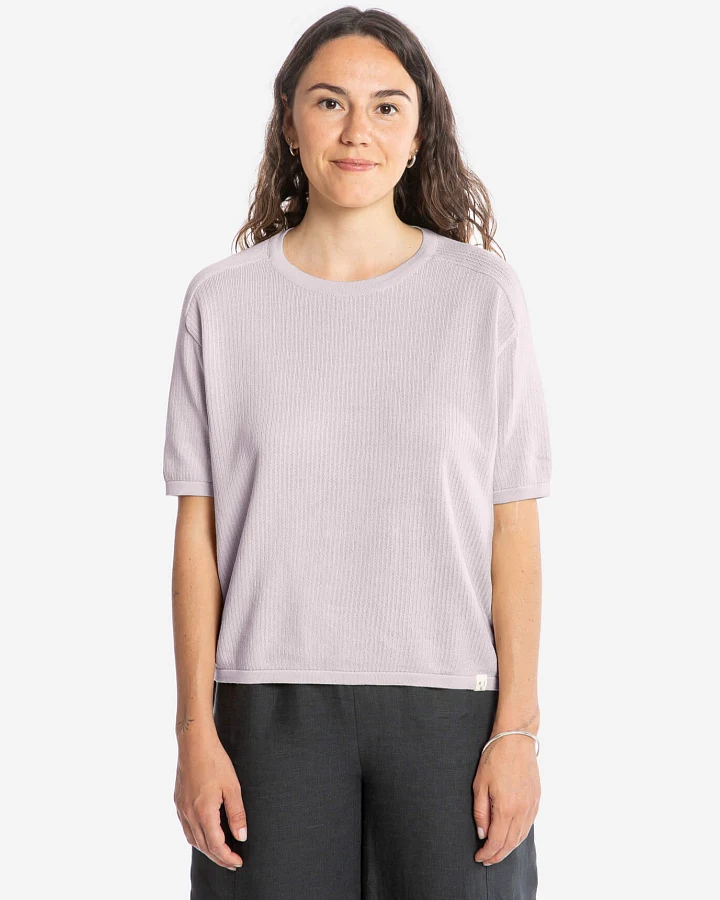 MATONA Damen vegan T-Shirt Strick Lavendel