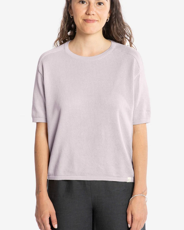 MATONA Damen vegan T-Shirt Strick Lavendel