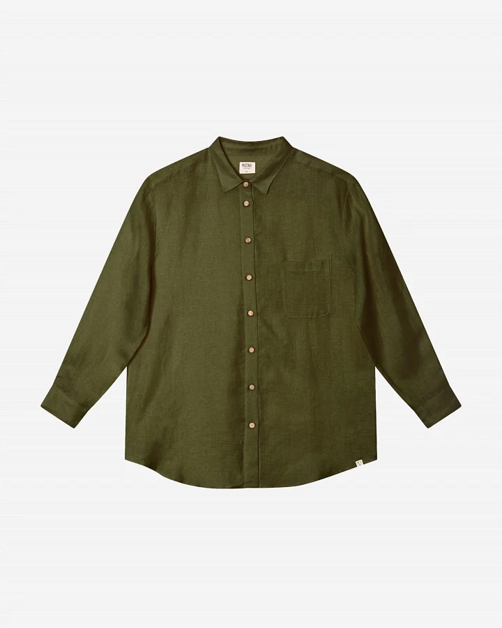 MATONA Damen vegan Hemd Olive