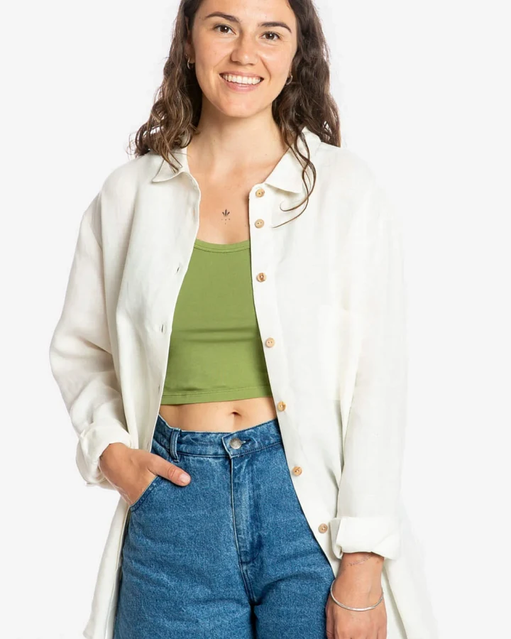 MATONA Damen vegan Hemd Weiß