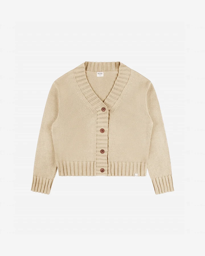 MATONA Damen vegan Jacke Strick Beige