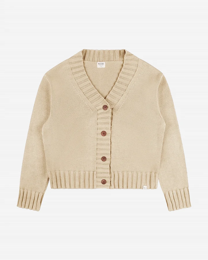 MATONA Damen vegan Jacke Strick Beige