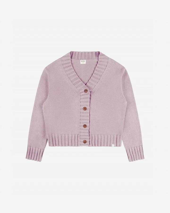 MATONA Damen vegan Jacke Strick Lavendel