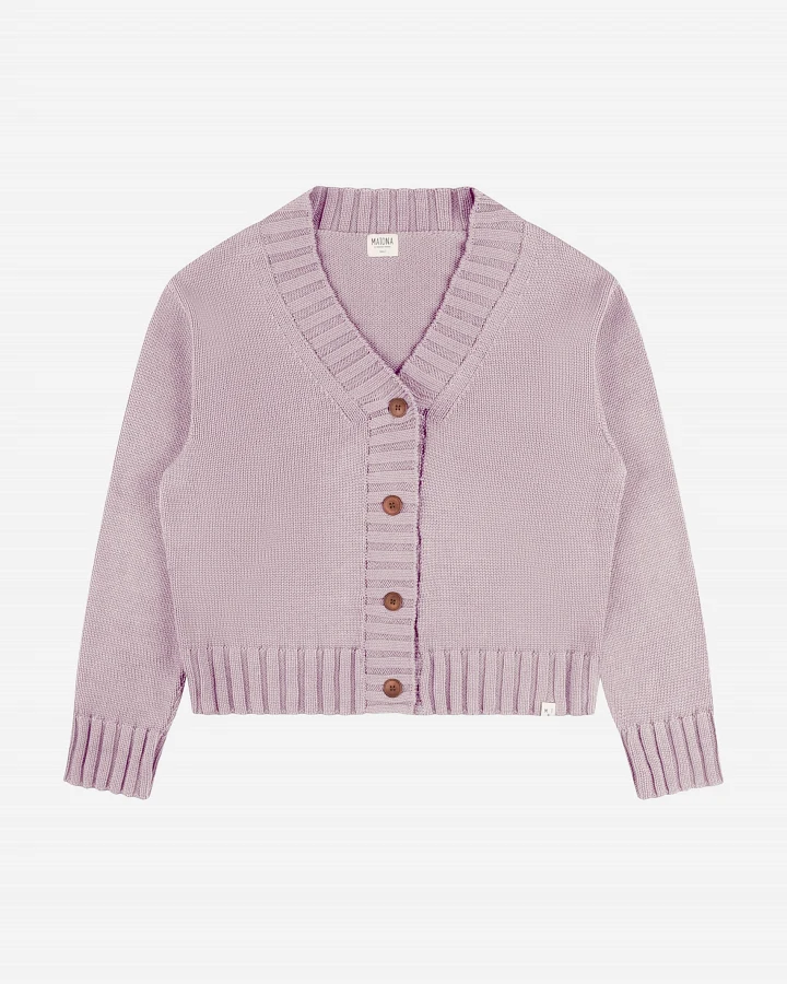 MATONA Damen vegan Jacke Strick Lavendel