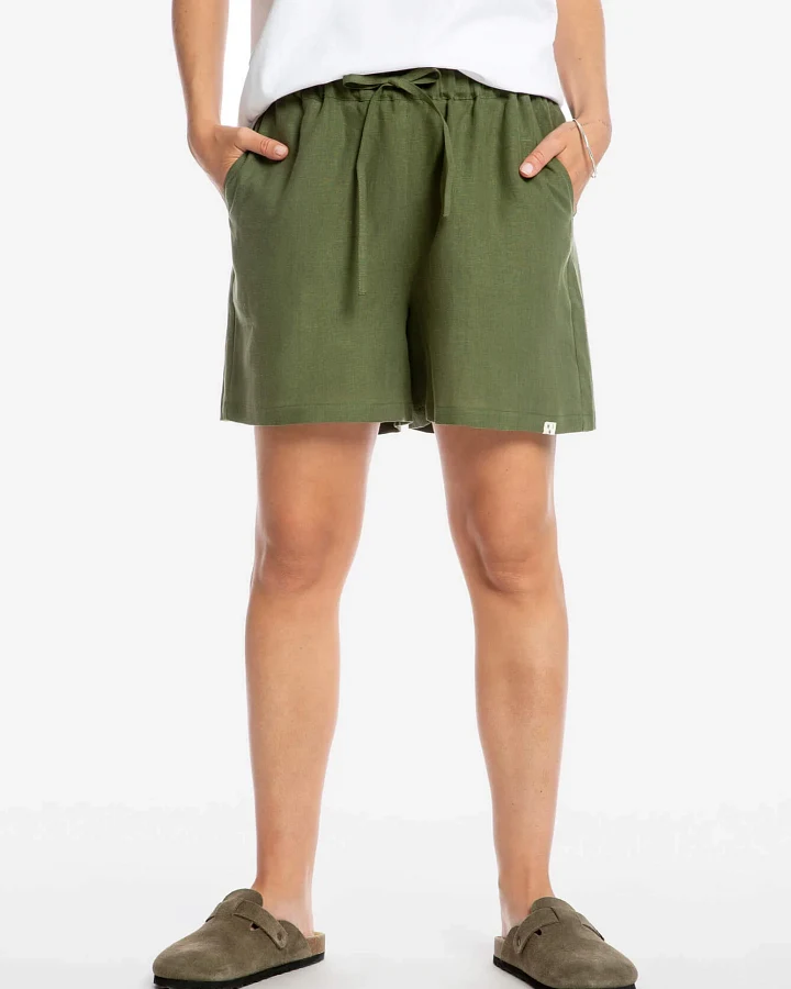 MATONA Damen vegan Kurze Hose Einfach Olive