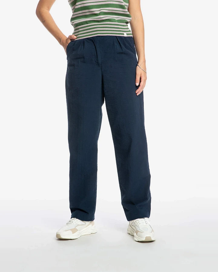 MATONA Damen vegan Hose Plissee Navy