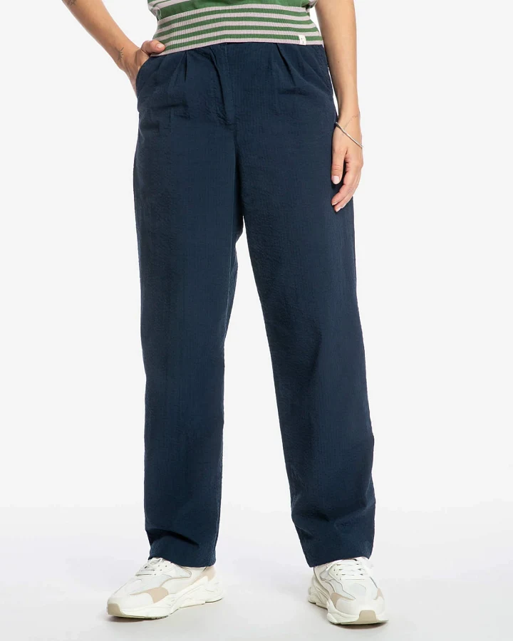MATONA Damen vegan Hose Plissee Navy