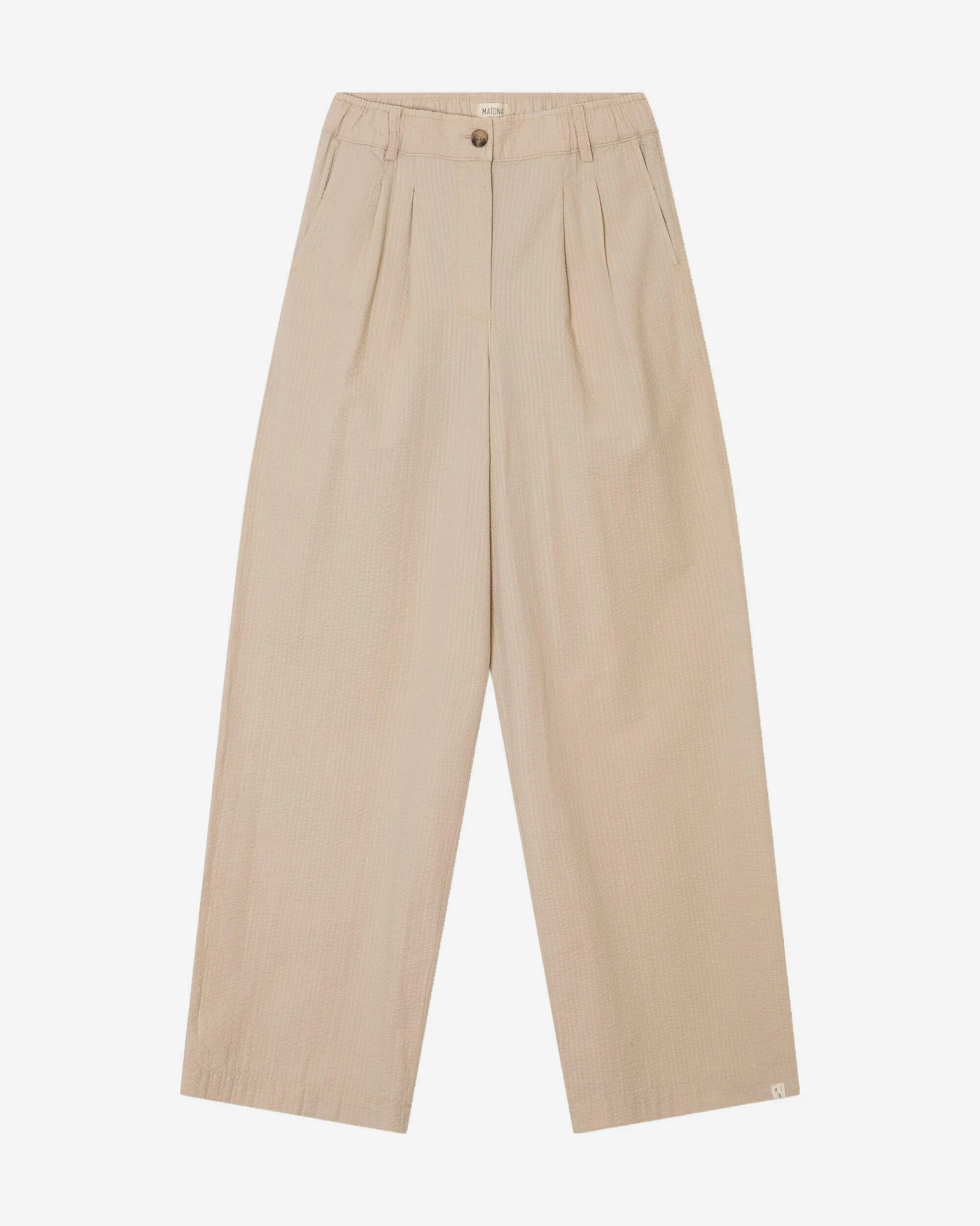 MATONA Damen vegan Hose Plissee Sand – Ansicht 2