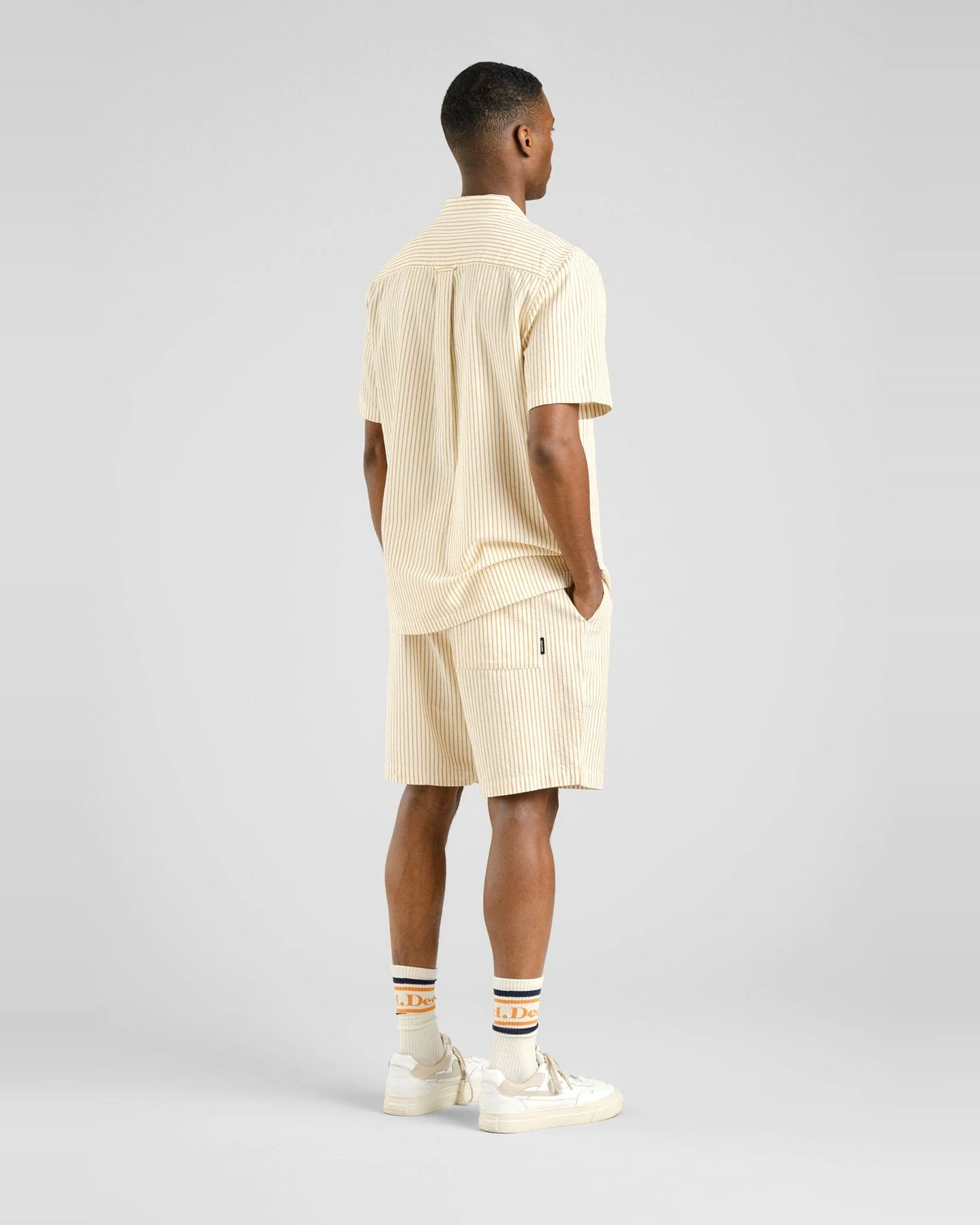 Shorts Vejle Work Stripe Gelb – Ansicht 4