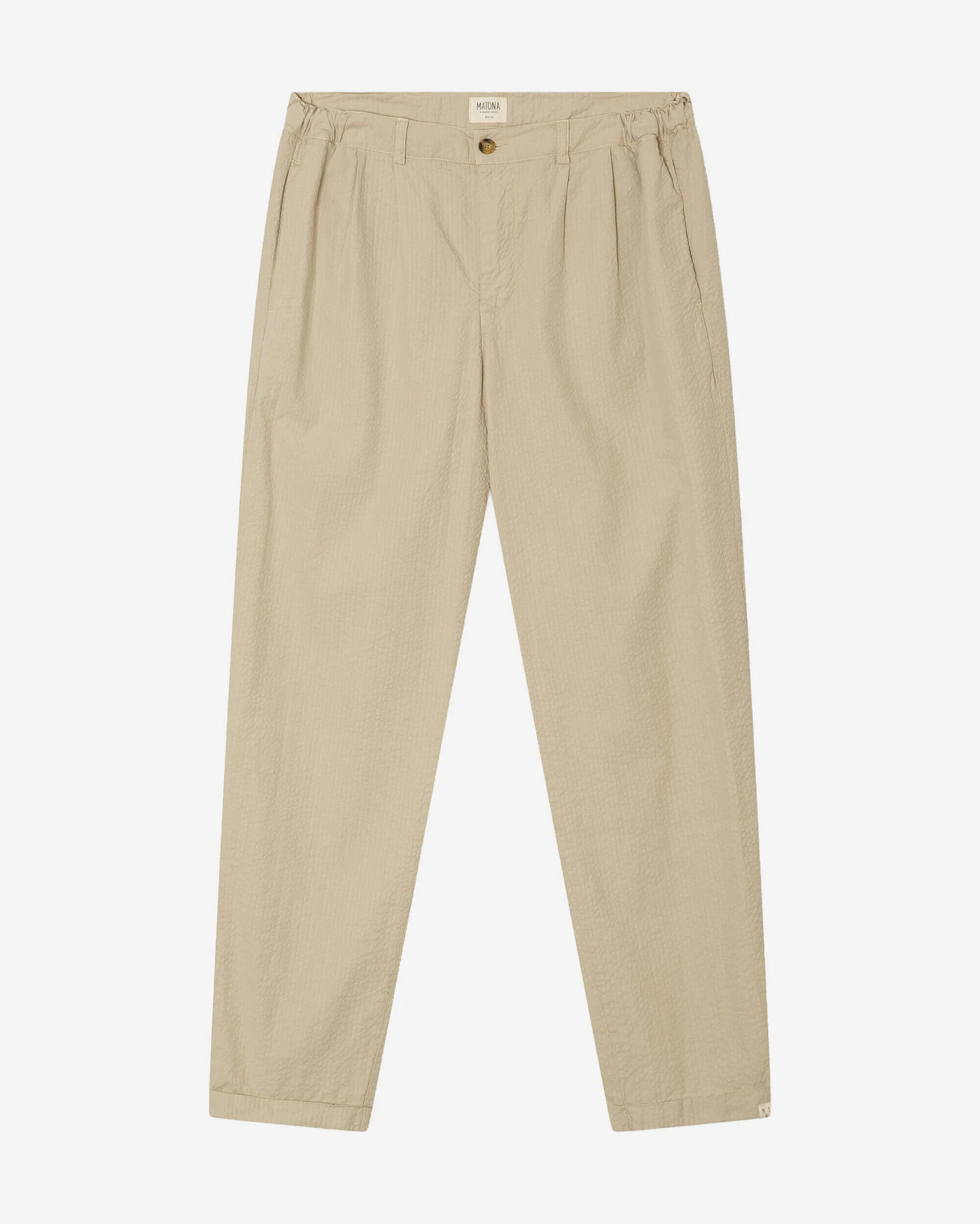 MATONA Herren vegan Hose Seersucker Sand – Ansicht 2