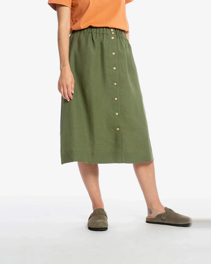 MATONA Damen vegan Midirock Olive