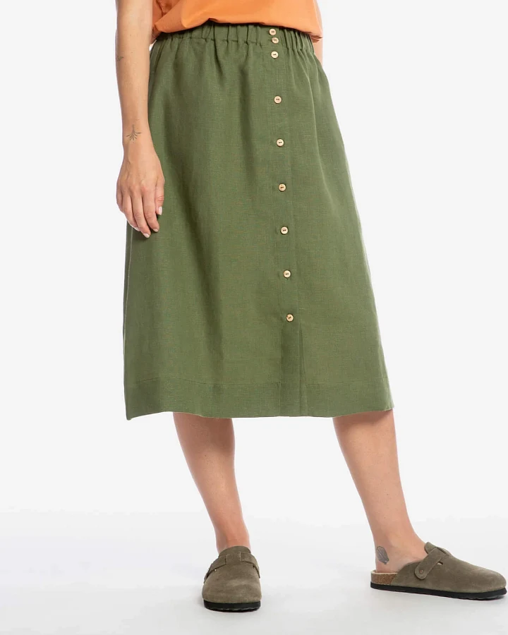 MATONA Damen vegan Midirock Olive
