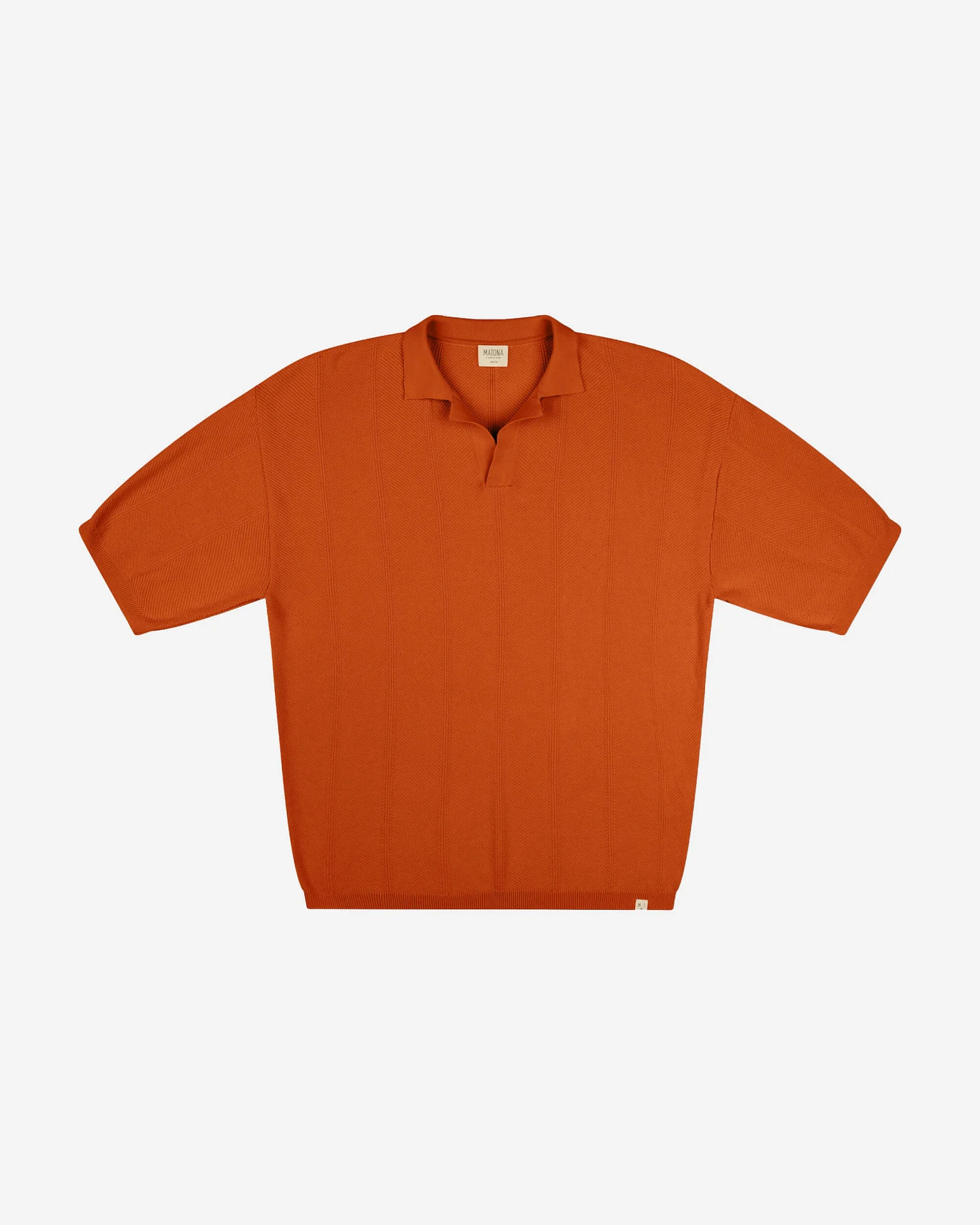 MATONA Herren vegan Poloshirt Pekannussbraun – Ansicht 2