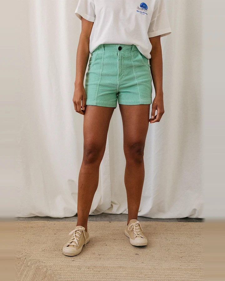 TWOTHIRDS Damen vegan Shorts Cockatoo Mint Leaf Grün
