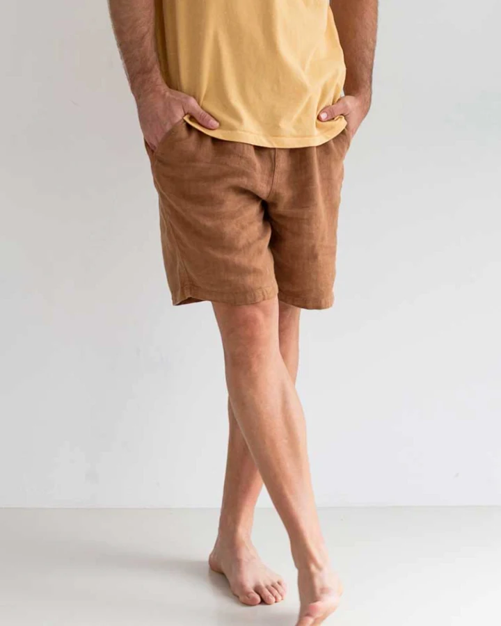 TWOTHIRDS Herren vegan Shorts Bagaat Adobe Braun