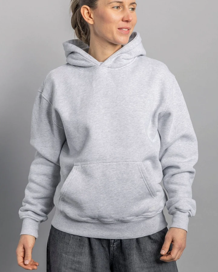 DIRTS Herren vegan Hoodie Oversized Grau Meliert