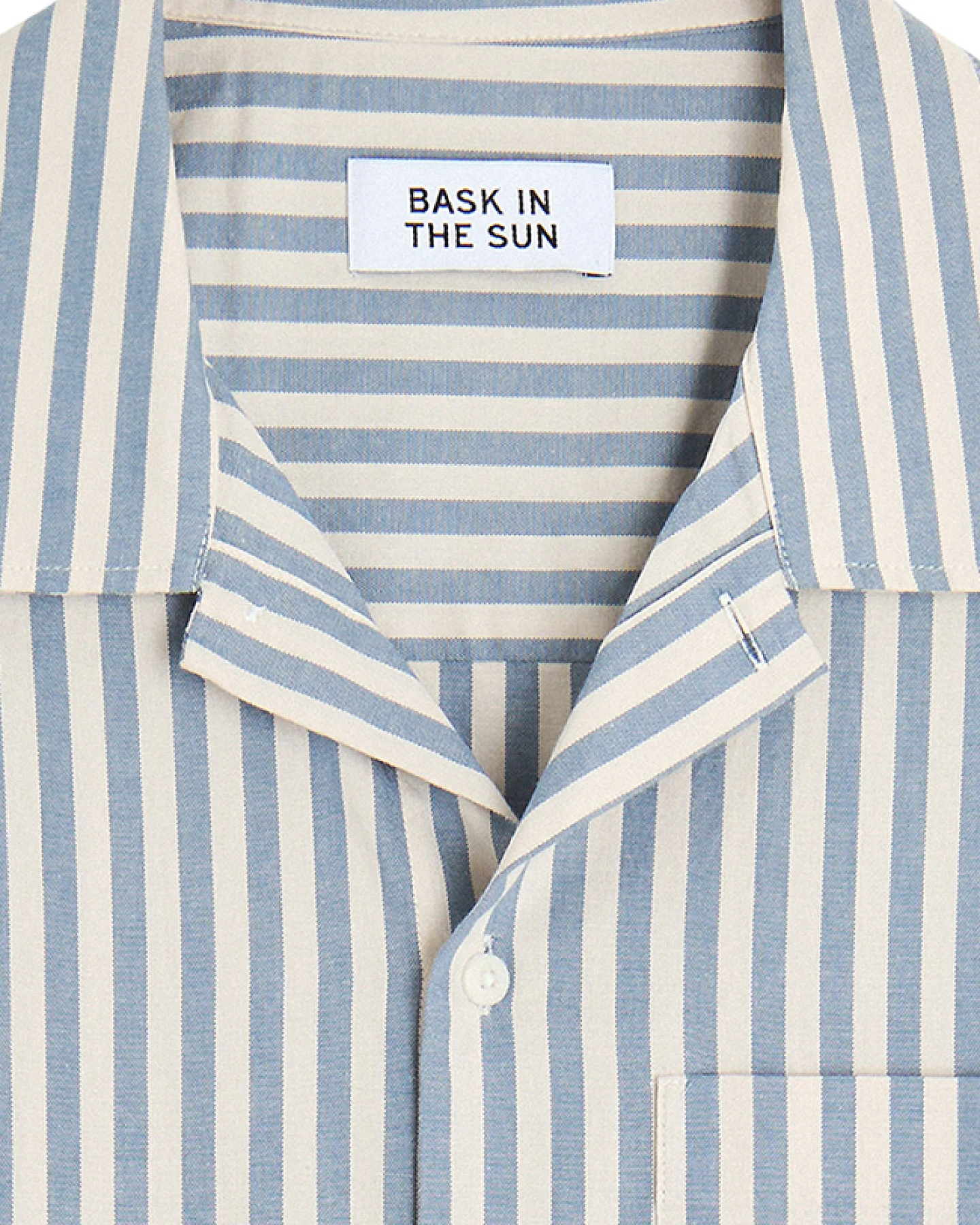 Bask in the Sun Herren vegan Shirt Loya Blau Gestreift – Ansicht 2