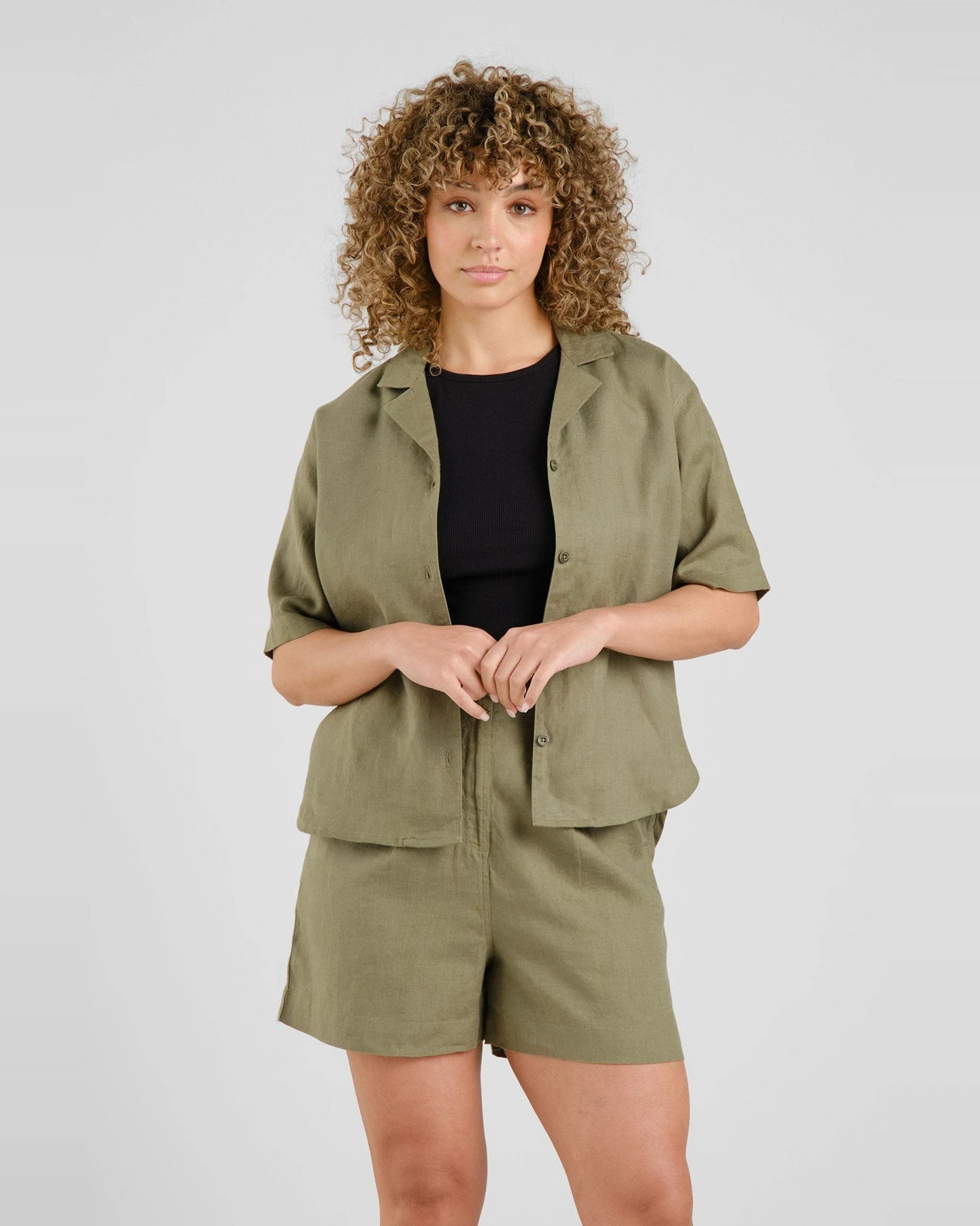 Hemd Torup Linen Grün – Ansicht 5
