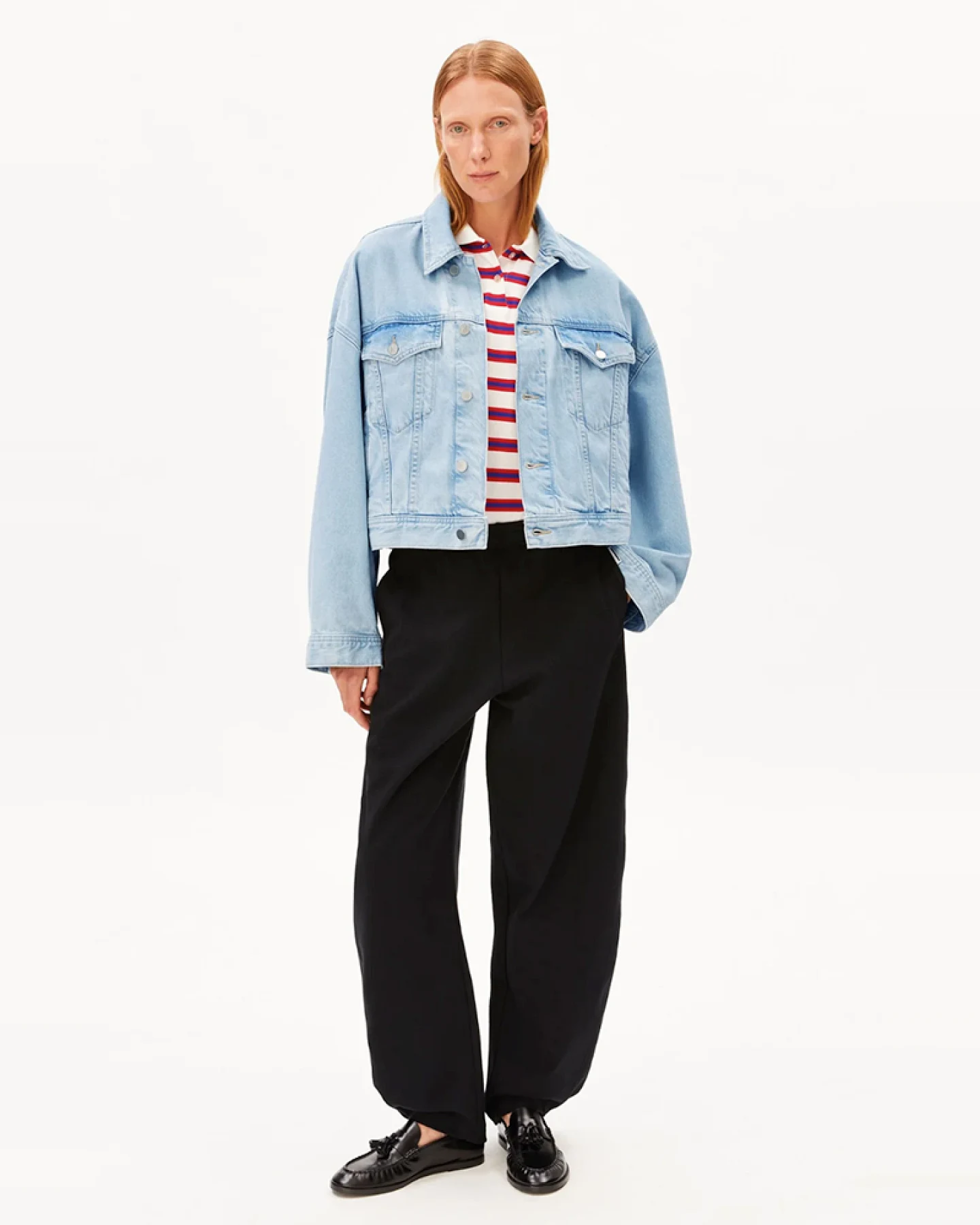 ARMEDANGELS Damen vegan Denim Jacket Paasithe Hellblau – Ansicht 2