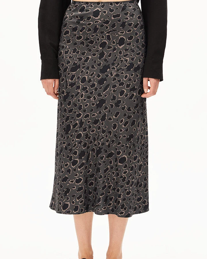 ARMEDANGELS Damen vegan Rock Lenovaa Leopardenmuster