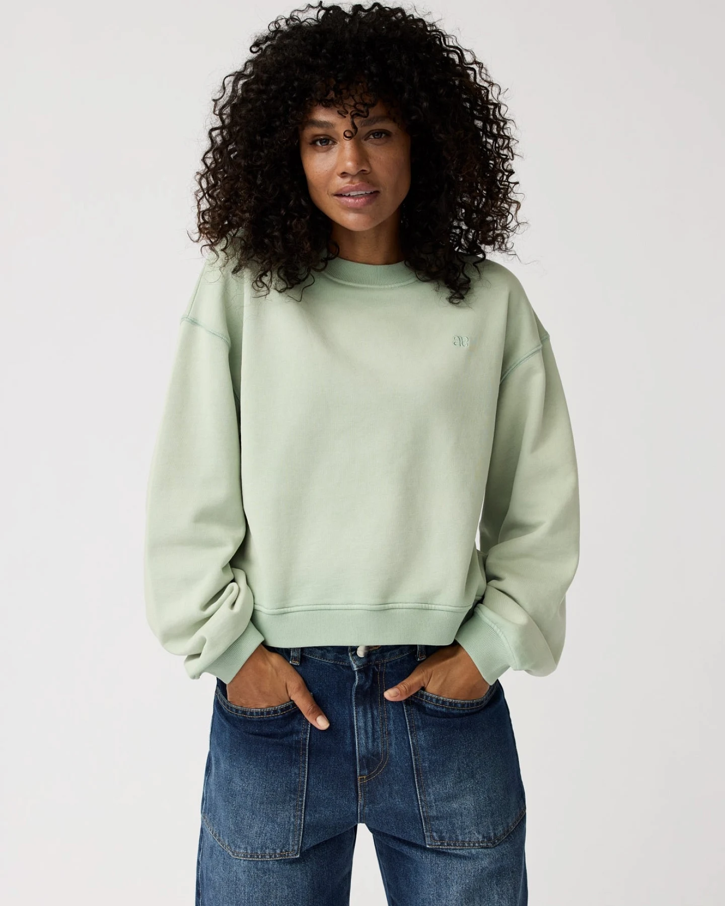 Alchemist Damen vegan Pullover Isla Dunkel Salbei – Ansicht 2
