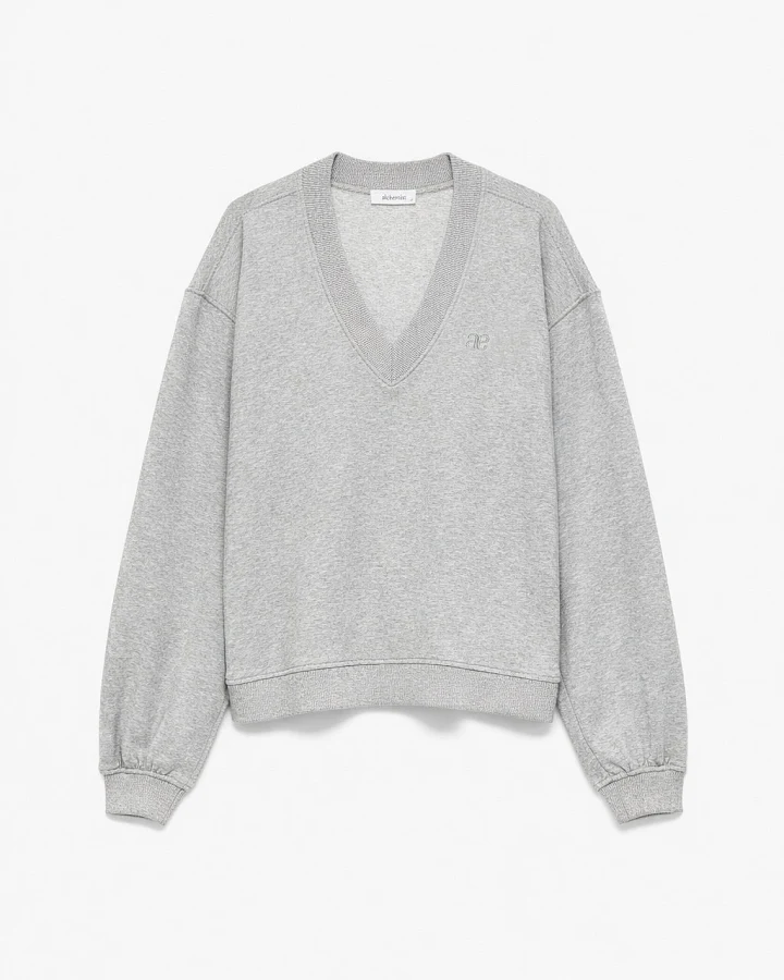 Alchemist Damen vegan Pullover Gaia Grau Meliert