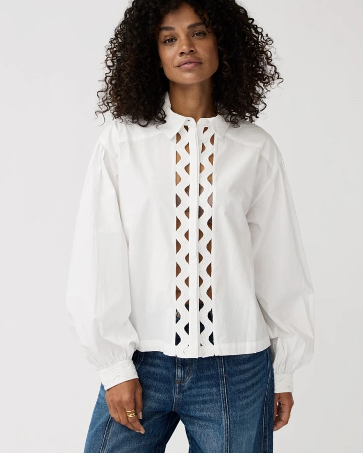 Alchemist Damen vegan Bluse Eva Sehr Weiß