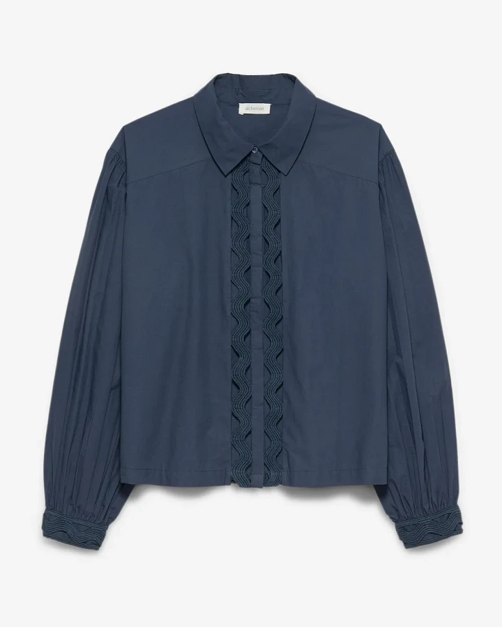 Alchemist Damen vegan Bluse Eva Navy