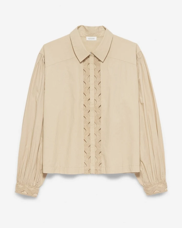 Alchemist Damen vegan Bluse Eva Sand Beige