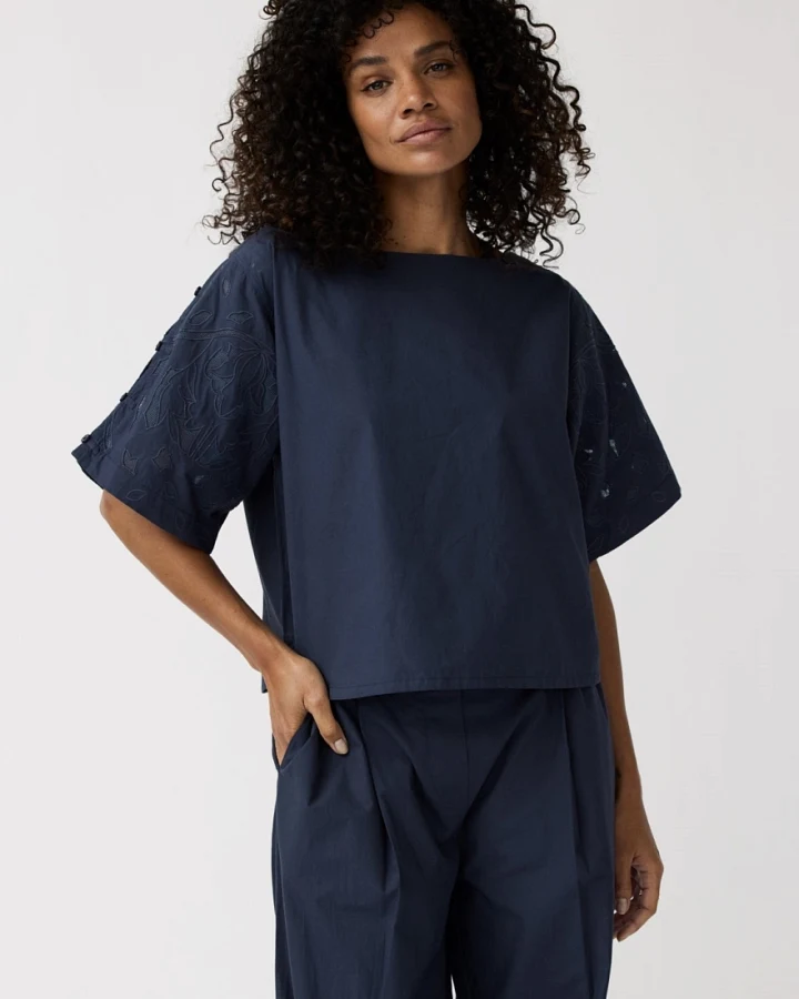 Alchemist Damen vegan Top Lotus Navy