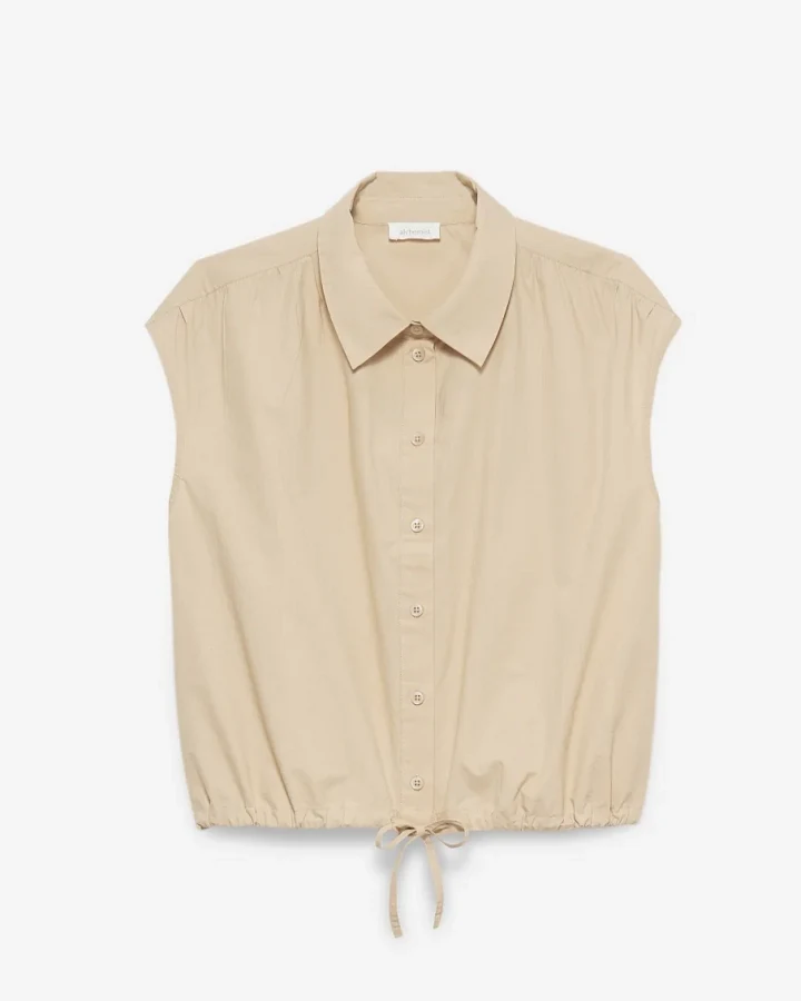 Alchemist Damen vegan Bluse Flora Oc Sand Beige