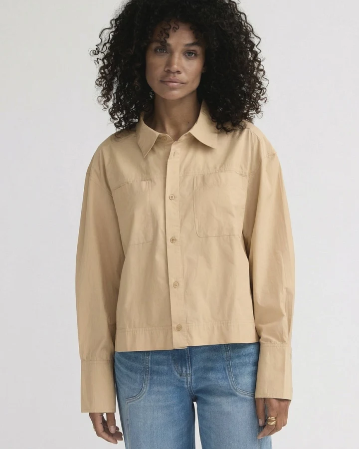 Alchemist Damen vegan Bluse Loes Sand Beige