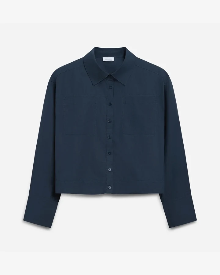 Alchemist Damen vegan Bluse Loes Tape Navy