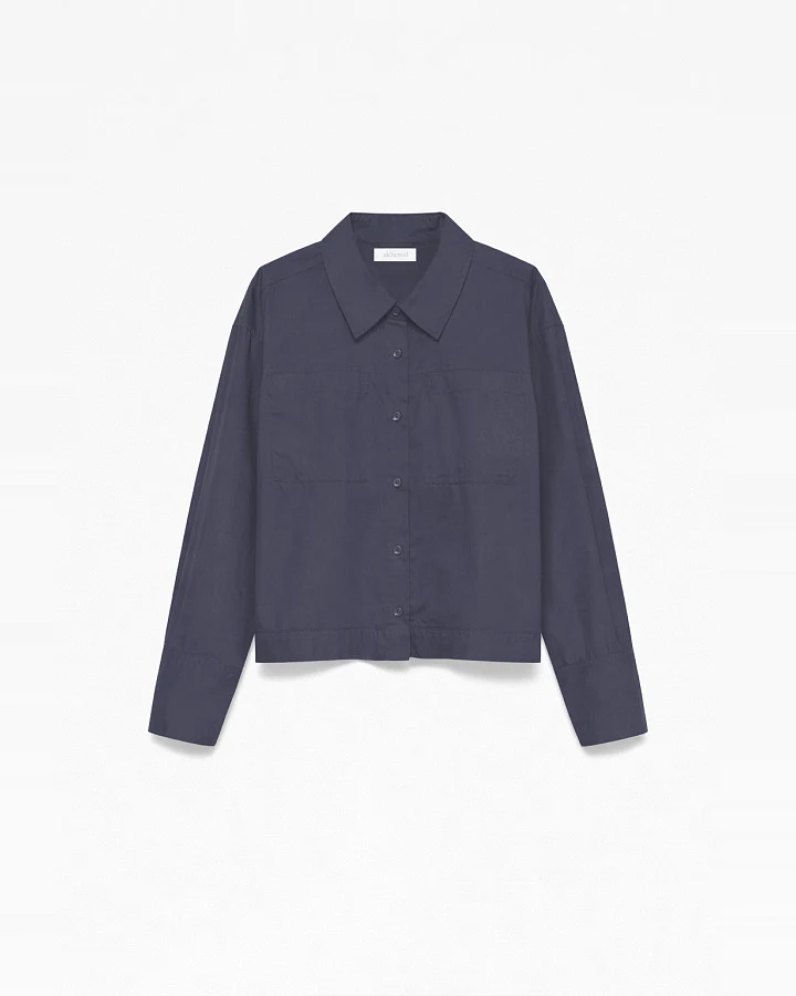 Alchemist Damen vegan Bluse Loes Navy